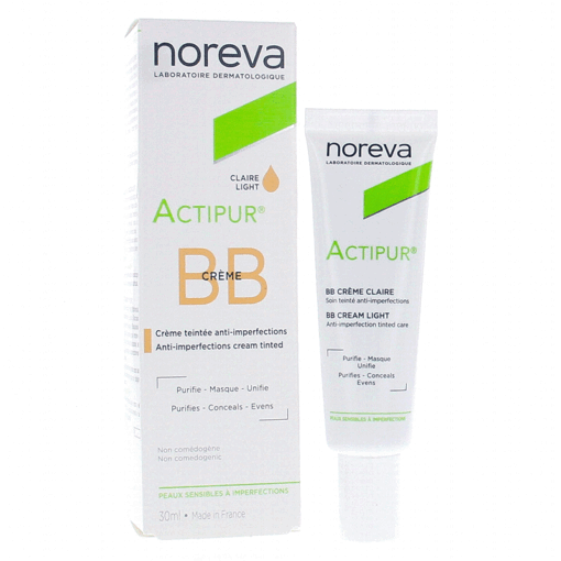 بی بی کرم ضد جوش رنگی اکتی پور نوروا Noreva Actipur Tinted BB Cream 30ml