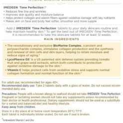 قرص ایمدین جوانساز مدل تایم پرفکشن (100%اصل+مشاوره رایگان) 5 قرص جوانساز ایمدین Imedeen مدل تایم پرفکشن Time Perfection تعداد 120 عددی