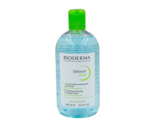 محلول پاک کننده آرایش بایودرما مدل Sebium H2O حجم 500 میل