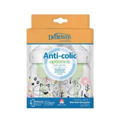 شيشه شير طلقی 150 ميل 2عددی آپشن پلاس عریض طرح جنگل دكتر براون Dr Browns